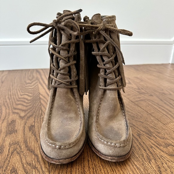 Frye tassel leather booties size 7.5 - Picture 7 of 10